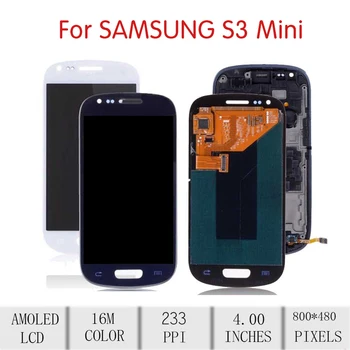 ORIGINAL SAMSUNG Galaxy S3 Mini LCD-Touch Screen Digitizer Assembly For Samsung i8190 Vise withFrame Udskiftning GT-I8195
