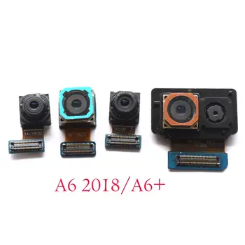 Nye originale front mod små og vigtigste bageste kamera på bagside for Samsung Galaxy A6 A6+ 2018 plus /A600 A605 A600F A605F