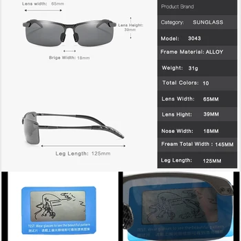Polaroid Solbriller Mænd Polariseret Kørsel Briller Mandlige Sol Briller til Mænd Udendørs Sport Anti-refleks Kørsel Goggle UV400