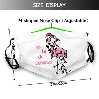 Flamingo Munden ansigtsmaske Jul Flamingo Facial Mask Polyester for Voksne Sjove Maske med Filtre