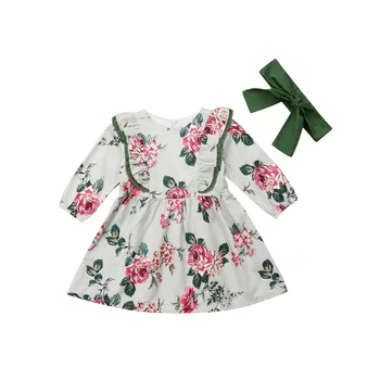 Boutique Lille Barn Kids Baby Pige Prinsesse Sommer Casual Kjole Sundress Tøj