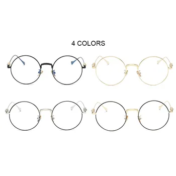 Runde Vintage Briller aluminium Stel Briller Mænd og Kvinder Stil Fuld Rim Optiske Briller