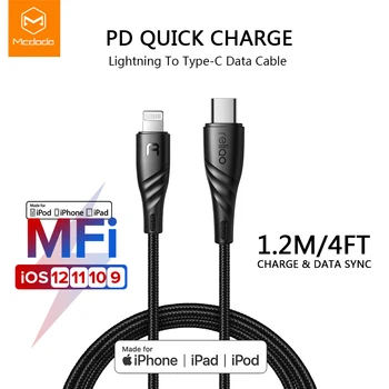 Mcdodo USB-C PD Hurtig Opladning MFI-Kabel Type C til For Lyn-Oplader, USB-Data C til iPhone XR XS Max 8 iPad iPod ISO-Kabel
