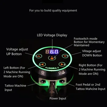 EU/US Stik Professionel Tatovering Kit Mini LCD-Tatovering Strømforsyning med Adapter til Coil Roterende Tatovering Maskiner/Output Spænding 1,5 v
