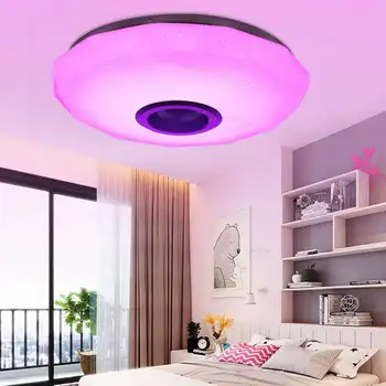 Moderne RGB LED loftslampe Hjem Belysning 60W Wifi APP bluetooth Musik, Lys Soveværelse Lampe Smart Loft Lampe+Fjernbetjening
