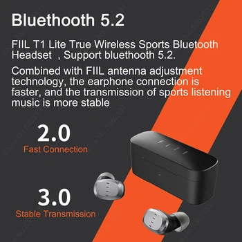 FIIL T1-Lite True Trådløse Sport Bluetooth Headset Vandtæt støjreduktion Øretelefoner Sport Kører Øretelefoner Til iPhone12
