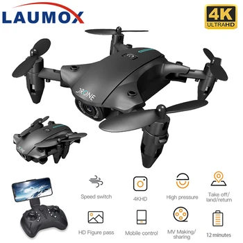 LAUMOX H2 Mini Drone 4K 1080P HD-Kamera WiFi FPV Sammenklappelig Højde Holde Real-time Transmission RC Quadcopter Dron V4 E525 Pro