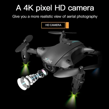 LAUMOX H2 Mini Drone 4K 1080P HD-Kamera WiFi FPV Sammenklappelig Højde Holde Real-time Transmission RC Quadcopter Dron V4 E525 Pro