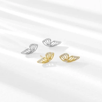 SIPENGJEL Mode Cubic Zircon Guld Butterfly Vedhæng, Øreringe Og Ring Choker Halskæde Sæt Til Kvinder Heldig Smykker