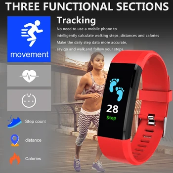 Ny Smart Ur Mænd Kvinder pulsmåler Blodtryk Fitness Tracker Smartwatch Sport Ur til ios android PK 116p 119P