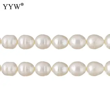 Høj Kvalitet Naturlige Ferskvands Perle Løse Perler Hvid 12-16mm Ca 0,8 mm Sælges Ca 16 Tommer Strand