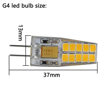 Ampul led pære G4 12v 24v dæmpes lyset 3W super dæmpning mini projektører 12 24 V volt for hjem Lysekroner lampe belysning
