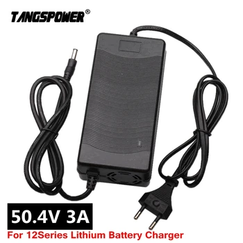 50.4 V 3A Lithium Batteri elektrisk cykel Oplader Til 12S 44.4 V Li-ion-batteri e-cykel Oplader høj kvalitet Plug EU/US/UK/AU