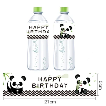 Omilut 12pcs Panda Part Mineralvand Flaske, Etiket Panda, Baby Shower Dreng/Pige Fødselsdag Part Forsyninger Flaske Klistermærker Udsmykning