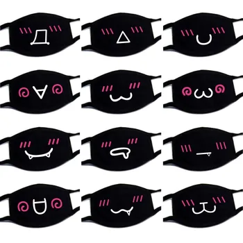 Bomuld Anti Støv Maske Tegnefilm Ansigtsudtryk Ansigt Respirator Anti Kpop Bære Munden Maske