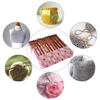 36-Pack Bambus strikkepinde Kit Begyndere og Professionelle Sweater Hækling Nåle Sæt (18 Størrelser Fra 2 mm Til 10 mm) DIY Strikke