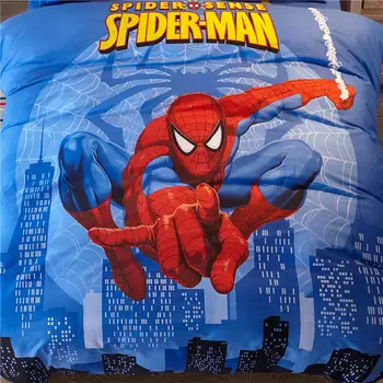 Disney tegnefilm strøelse sæt 3d spiderman talsmanden sæt tvilling, dronning fuld størrelse pige dreng sengetøj bomuld 3/4/5pc blå duvet cover sæt