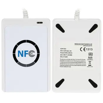 NFC-Læser, USB-ACR122U Kontaktløs Smart Ic-Kort og Forfatter Rfid Kopimaskine Kopimaskine Duplikator 5pcs UID Foranderligt Tag-Kort Key Fob