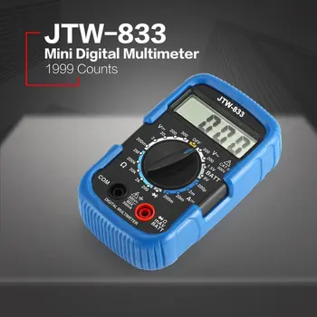 JTW-833 Håndholdte Mini-Digital Multimeter 1999 Tæller AC/DC Volt Diode Batteri Tester Amperemeter Voltmeter Multifunktion Multimetre