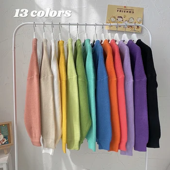 13 Farver, Herre Tyk Nål Trøjer modetrends, Crewneck, Strik Trøjer toppe til Mænd Tøj i Loose fit Harajuku Streetwear