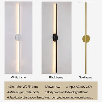 Led-Moderne væglamper Sengen Lys-Spejl Forreste Lys Til stuen, Badeværelse Lamper Golden&Sort ramme Led væglamper