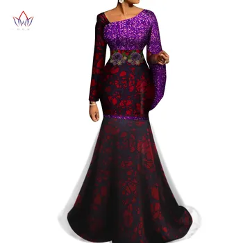 2021 Traditionelle Afrikanske Bære for Kvinder Sequined Lange maxi Kjole Dashiki Afrikanske tøj til kvinder part damer tøj WY6570