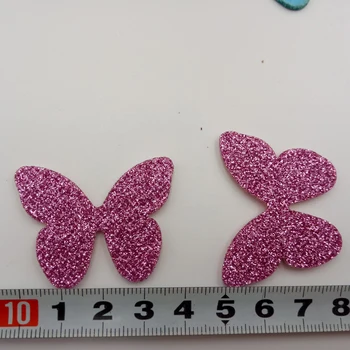 40PCS/masse Midten af størrelse 4.2X3.3CM Blanke Butterfly Polstret Applique Kunsthåndværk, Beklædning, Tilbehør Og Pige Hår Smykker Dekoration