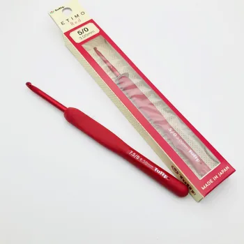 1STK Japan Tulip ETIMO Red hæklenål Aluminium Harpiks strikkepinde Oprindelige Autentiske, der er Importeret fra Japan Mærke 1.8-6.5 mm