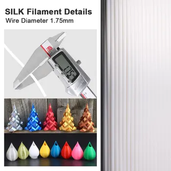 1 kg PLA SILKE Farverige 1.75 mm+/-0.02 mm Enotepad 3D-Top-kvalitet ,Lav Krympning,Øko-venlige, ingen Boble Matrial For Oprettelse