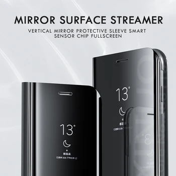 Smart Spejl sagen for Huawei P40 lite 5G stå book flip cover til huawei P 40lite 40 lite huavei P40 tændt lys 5G covers coque