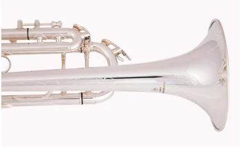 Lavet i Japan 8335 Sølv Forgyldt med Lille Trompet Rør Bb Fladskærms Instrument Messing Strudents Bb Trompeta