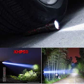 80000LM Kraftfulde XHP50 LED Lommelygte Xlamp Aluminium Jagt L2 Vandtæt 5Modes Torch Light Lanterna Bruge 18650 Batteri 26650