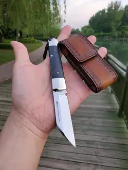 Håndlavet lomme kniv 14C28 stål blade folde kniv camping overlevelse værktøj jagt lomme kniv taktiske edc udendørs værktøj