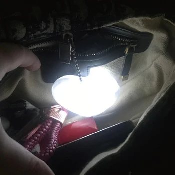 FØRT Bag Lampen, Hjerte, Rund LED Håndtaske Lys Atmosfære, Lys, Indretning, Lys Intelligent Smart Tryk På Slå til Med Nøglering