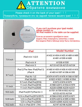 For iPad Air 2 Luft-1 Tilfælde 10.2 2019 / Pro 11 2020 / Luft 3 10.5 / 9.7 2018 Funda til iPad 6th 7th generation Case til iPad 2 3 4