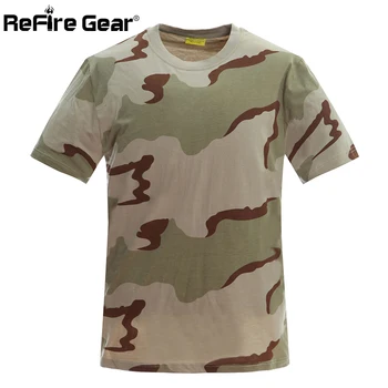 Sommeren Camouflage Bomuld T-shirt Mænd Militære Hurtig Tør O Hals Camo Tees, Åndbar kortærmet Taktiske Hær Bekæmpe T-Shirt