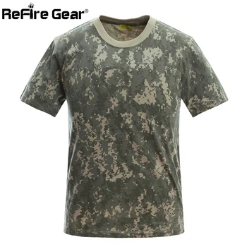 Sommeren Camouflage Bomuld T-shirt Mænd Militære Hurtig Tør O Hals Camo Tees, Åndbar kortærmet Taktiske Hær Bekæmpe T-Shirt