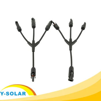 Et Par Sol-Stik Y Type 3 Gren En til Tre Combiner Solar Panel Kabel-Stik Mandlige og Kvindelige PV-Stik