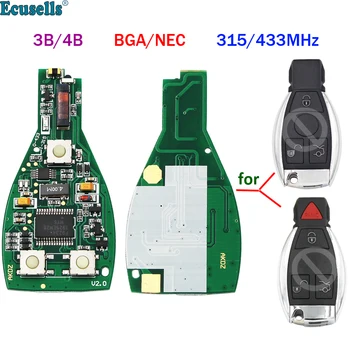 3/4 Knapper Smart Fjernbetjening Nøgle Bord til BGA NEC 315/433MHz til Mercedes Benz A B C E S Klasse W203 W204 W205 W210 W211 W212 W221