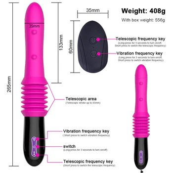 Frådede Dildo Vibrator Automatisk G-Spot Vibrator Sugekop Sex Legetøj Til Kvinder, Hånd-Fri Sex Sjov Anal Vibrator Massage Orgasme