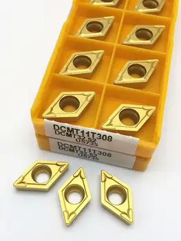 10 stykker af DCMT11T308 US735 hårdmetal indsætte CNC skærende værktøj dreje indsætte DCMT 11T308 til rustfrit stål dele
