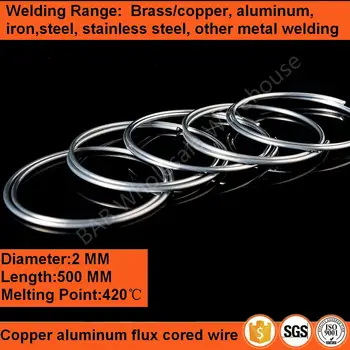2 mm*500 mm Kobber aluminium pulverfyldt rørtråd, der anvendes til svejsning Messing/kobber, aluminium,jern,stål,rustfrit stål,andre metaller-svejsning