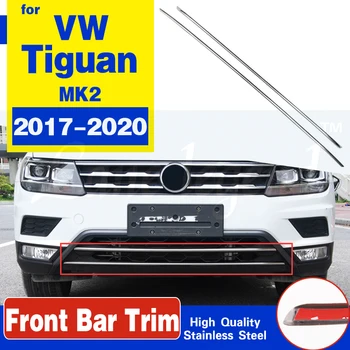 Til VW Volkswagen Tiguan mk2 2017 2018 2019 2020 Forreste Nederste Kofanger Støbning racing grill trim Dække Tilbehør i Rustfrit Stål