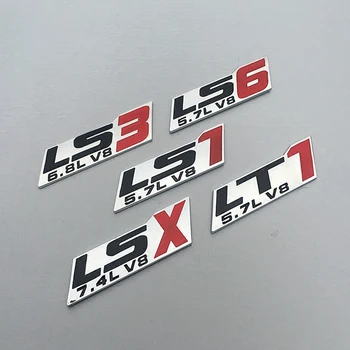 1 STK 3D metal LT1 LS1 LS3 LS6 LT9 LSX 6.8 5.7 L L 7.4 L V8 badge Side emblem bagpå Forskydning dekoration bil klistermærker Bil Styling