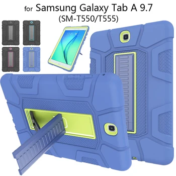 Tablet Cover taske til Samsung Galaxy Tab med EN 9,7 SM-T550 T550 P550 2 I 1 Hybrid Hårdt Silikone PC Rustning Shocproof Stå Sag