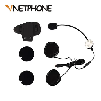 10Pin Mini-USB-Stik Mikrofon Højttaler Headset Og Hjelm Intercom-Klip for Motorcykel Bluetooth-Enhed VNETPHONE V8
