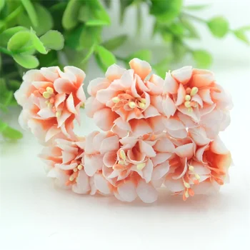 60pcs Billige Mini Kunstig Silke Rose Buket Blomster Støvdrager Til Bryllup Udsmykning DIY Scrapbooking gaveæske Håndværk Falske Blomst