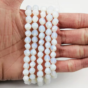 YHBZRET natursten Facetsleben Hvid Opal 8MM Løse Afstandsstykker perler til Smykker at gøre DIY armbånd halskæde tilbehør 15
