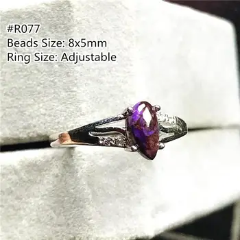 Ægte Naturlig Royal Purple Sugilite Ring Smykker Til Kvinde, Dame, Mand, Sølv Anticancer Sten Perler Crystal Justerbar Ring AAAAA