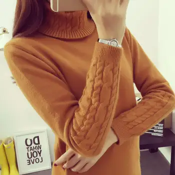 OHCLOTHING Hot 2019 Forår, Efterår, Vinter Trøjer Mode turtleneck Sweater Kvinder snoet fortykkelse af slim pullover sweater